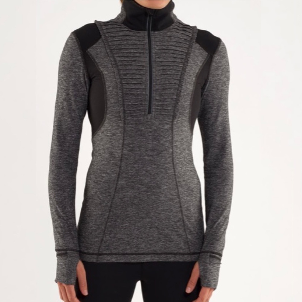 Lululemon Run: Your Heart Out Pullover (First Release) Heathered Black Size 8